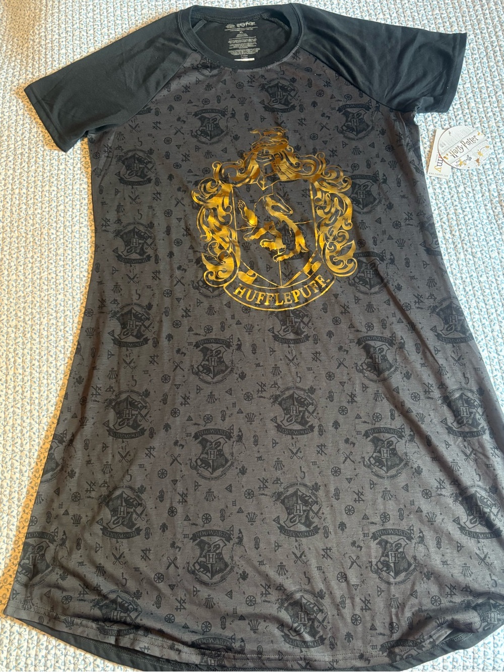 Harry Potter Hufflepuff Sleep Shirt Nightgown NWT XL
